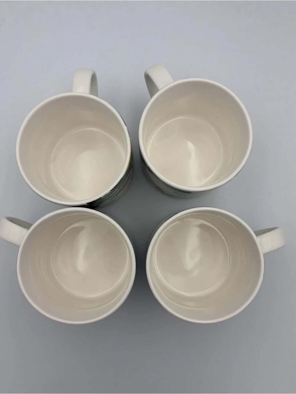 Pottery Barn Lot of 4 Coffee Mugs Rebecca Atwood Lemon Stoneware Cups
